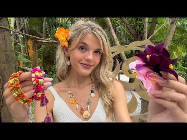 ASMR Kind Rich Girl Gets You Ready In Bali!  (hair, makeup, outfit)