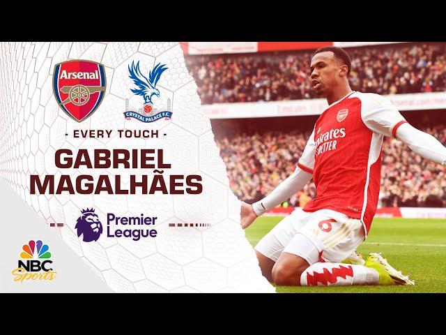 Every touch by Gabriel Magalhaes in Arsenal's win v. Crystal Palace | Premier League | NBC Sports