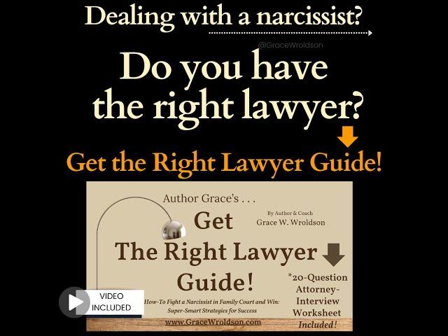 Tip: Get a Lawyer for a Custody Battle with a Narcissist! (or at least a few legal consultations)