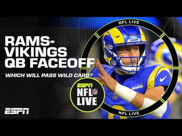 Stafford’s digs vs. Darnold’s deep throws: Which QB will win Rams-Vikings Wild Card?  | NFL Live