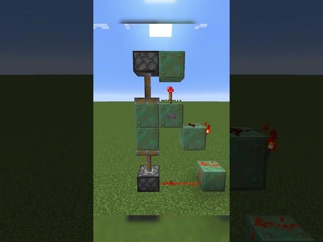 2x1 Slim Piston Door #minecraft #tutorial #redstone #doors #pistons #shorts