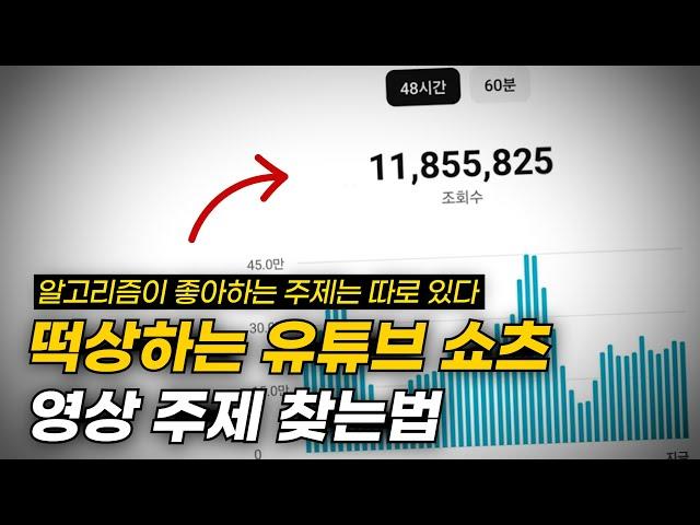 유튜브 쇼츠 알고리즘이 좋아하는 주제는 따로 있다