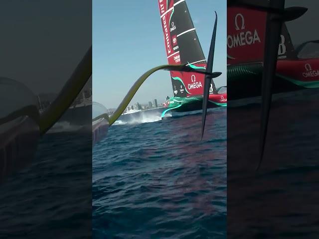 High Mode engaged  Emirates Team New Zealand make the pass on leg 3 to take the lead!