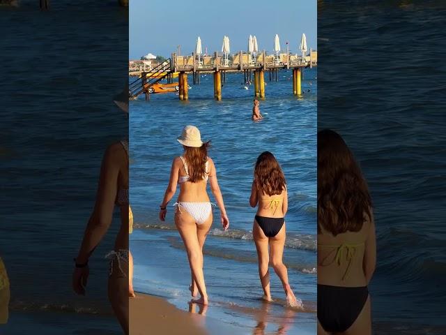 Sunny Day Vacation Walking on Hot Sands With Blue Sea - Waves And Sand️ #sea #beach #relaxing