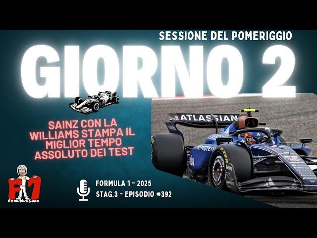 Sainz con la Williams stampa il miglior tempo assoluto finora