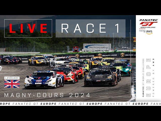 LIVE | Race 1 | Magny-Cours | Fanatec GT Europe 2024 (English)