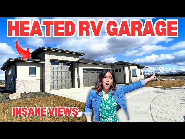  TOUR a HUGE HOME Near Boise, ID with RV Garage and CRAZY VIEWS! [Shawdow Mountian Homes Meridian]