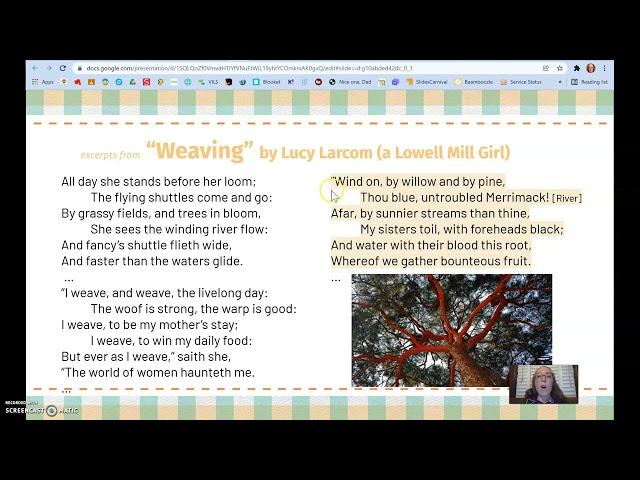 "Weaving" by Lucy Larcom