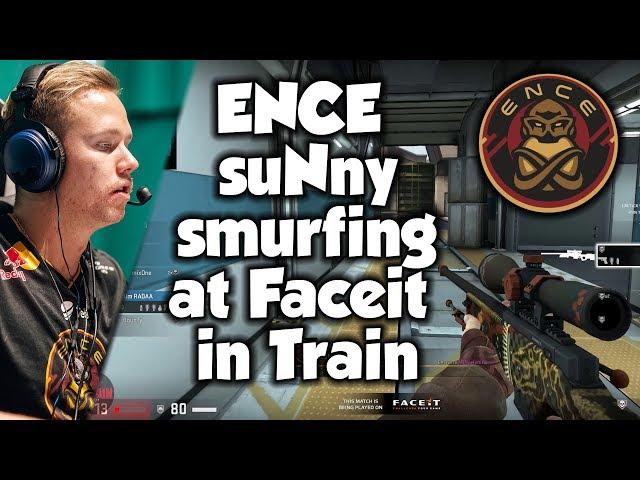 CS:GO - ENCE suNny smurfing at Faceit in Train