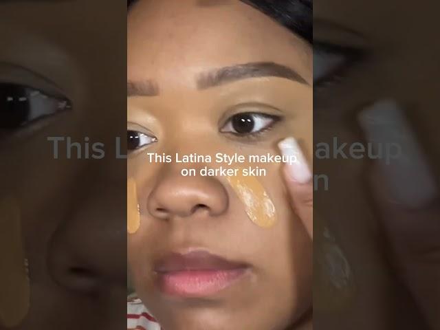 Black girl tries Latina Style Makeup #makeuptutorial #makeuplover #latina #makeup #makeuphack