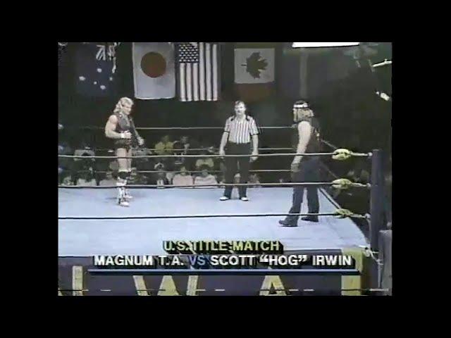 US Title   Magnum TA vs Scott Irwin   Saturday Night April 27th, 1985