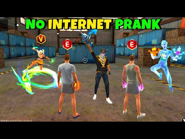 NO INTERNET PRANK | DJ Adam 999+ Prank With NO GUN SKIN  Garena Free Fire  Y GAMING