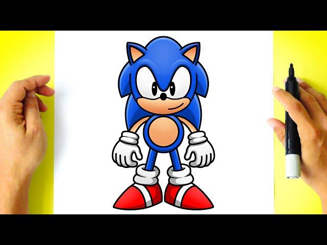 Como DESENHAR o SONIC CLÁSSICO - Como DIBUJAR a SONIC CLÁSICO - How to DRAW CLASSIC SONIC