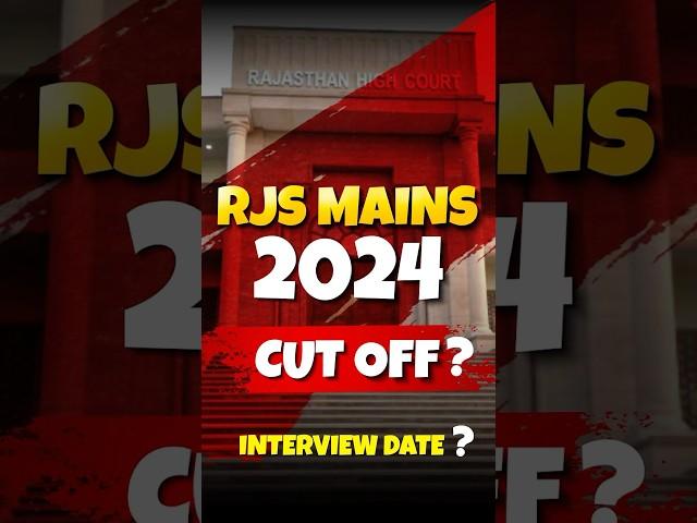 RJS Mains 2024 Cut Off