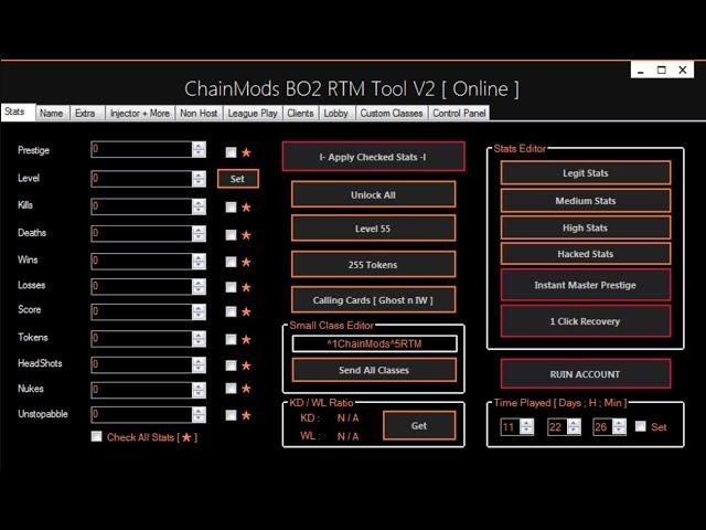  ChainMods 2018 BO2 RTM Tool V2  32 Name Changer ll Sticky Ghost Camo ll  + Download 