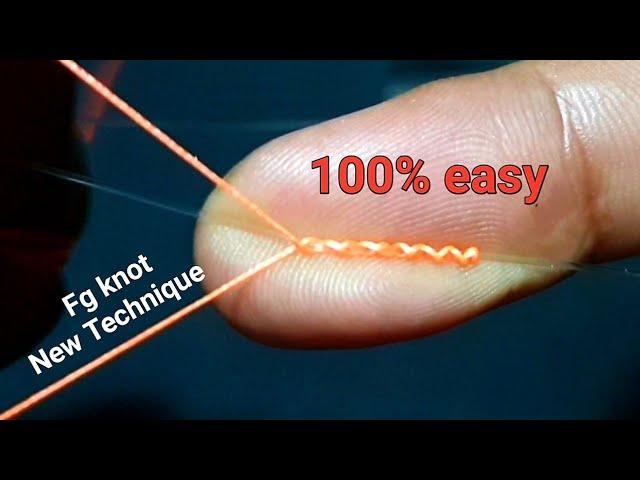 FG KNOT || Step by step video || fishing knot braided to leader fluorocarbon