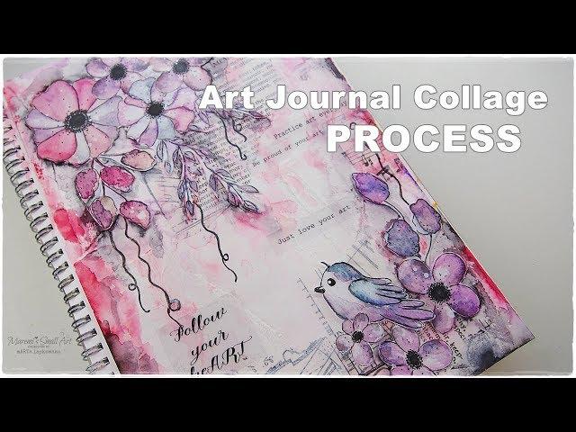 Art Journal Collage Decoupage Tutorial  Maremi's Small Art 