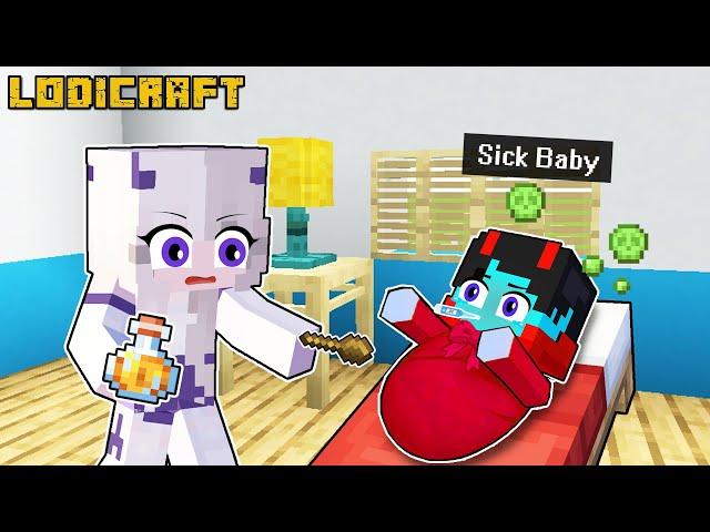 My SICK BABY Needs HELP In Minecraft!