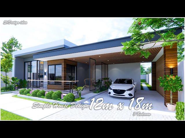 Simple House | House design idea |  12m x 18m (216sqm) | 3Bedroom