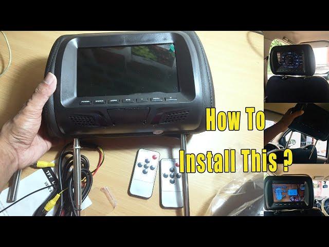 How to install car stereo display extension to headrest Monitor