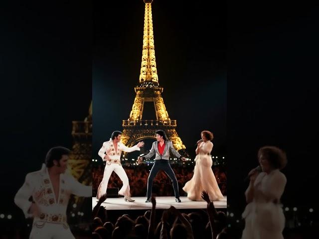 A Timeless Tribute: Elvis, Michael & Whitney Reunited in AI Concert – Live in Paris