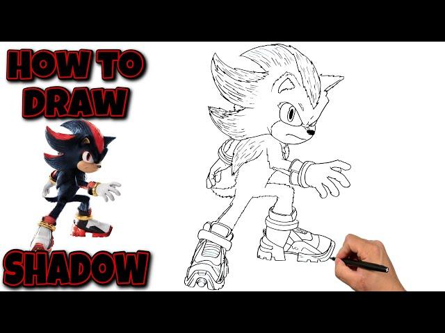 How To Draw SHADOW | STEP BY STEP | Sonic The Hedgehog 3 #drawing #sonic3