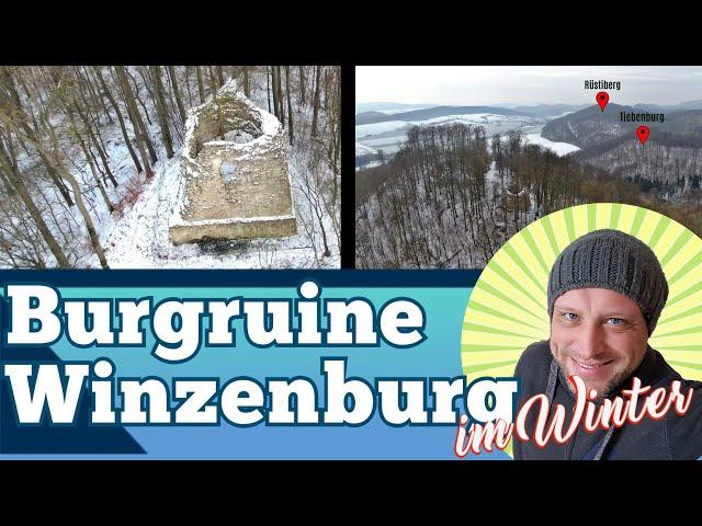 Burg Winzenburg - Burgruine Bergfried von oben - Apenteiche Apenteichquelle - Wandern im Sackwald