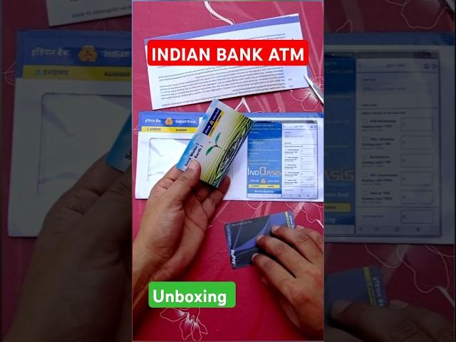 INDIAN BANK DEBIT CARD UNBOXING  2025  INDIAN BANK ATM UNBOXING #atm #indian bank #unboxing
