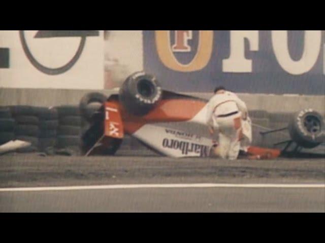 Ayrton Senna crash @ Mexico 1991