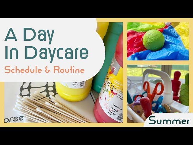 A day in daycare, our summertime schedule and routine| Military family childcare