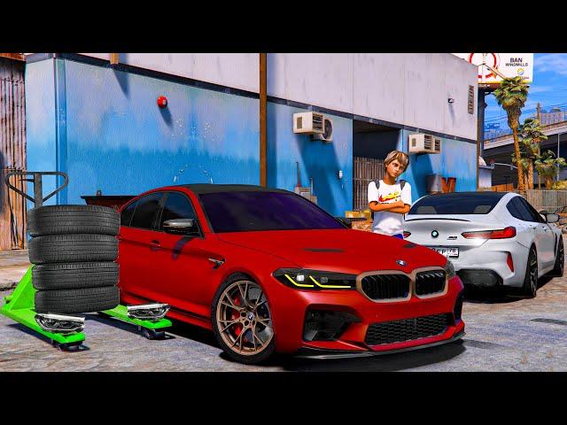 ОПЕРСКАЯ ЕЗДА В GTA 5 - ПЕРЕОДЕЛ ОБЫЧНУЮ BMW M5 F90 В M5 CS! ШАШКИ В ПОТОКЕ НА М5 И М8! ВОТЕР