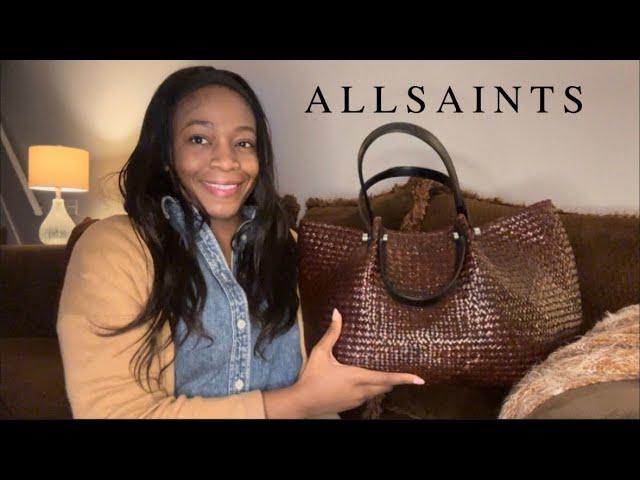 What’s in my bag? Allsaints Woven Tote! 2 month review| What fits?? #allsaints #totebag #wimb