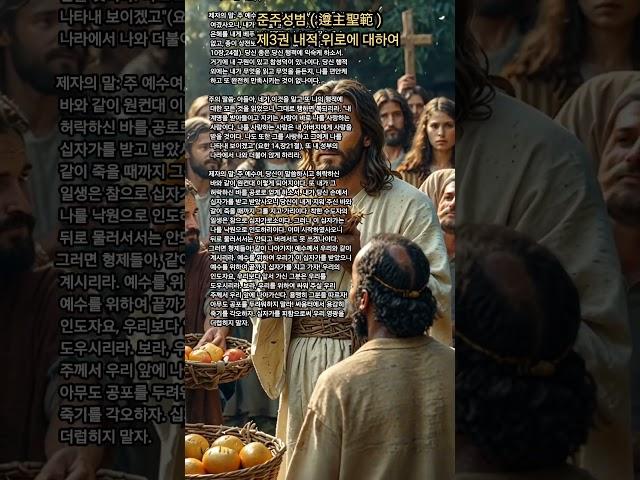 준주성범 ( 遵主聖範 )제3권 내적 위로에 대하여ㆍ제56장 자기를 끊어 버리고 십자가를 지고 그리스도를 따름(2) #명언 #좋은글 #지혜 #그리스도를본받음