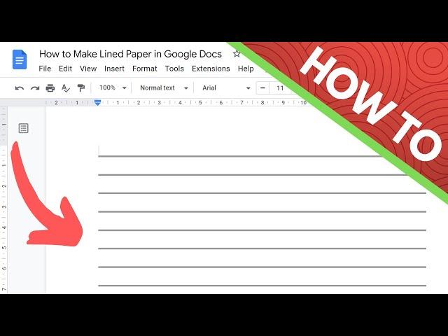 How to Make Lined Paper in Google Docs