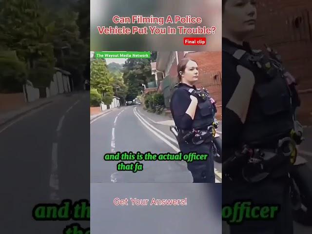 Can filming a police car put you in trouble? #police #camera #crime #film #uk #humanrights #privacy