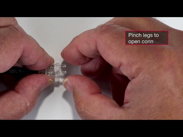 Häfele Lighting: How to Connect a Lead Cable to a COB Complete Remnant Section