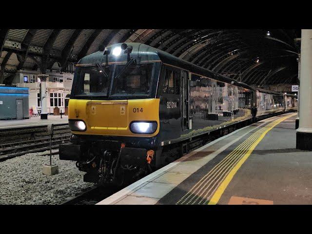 Caledonian Sleeper 92014 At York From London Euston to Inverness, Aberdeen and Fort William