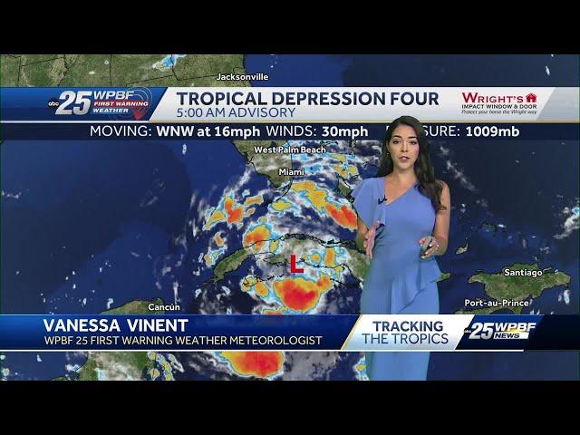 Tracking Tropical Depression Four latest update