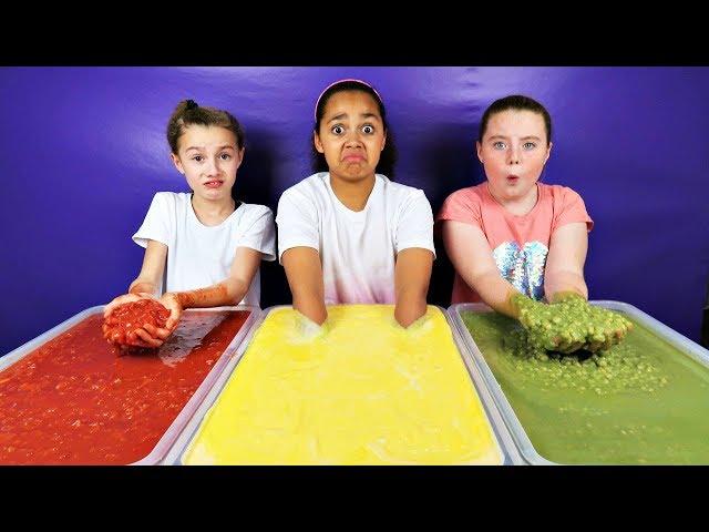 KIDS VS FOOD CHALLENGE!! Custard - Peas - Tomato