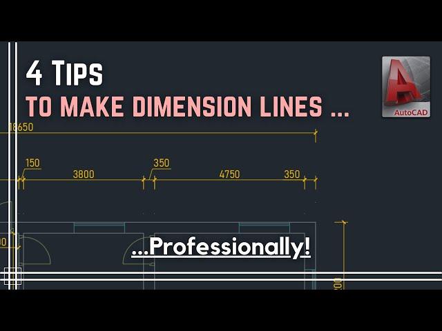 Autocad - 4 Tips to make your dimension lines looking professional!