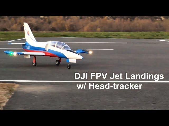 L-39 Head Tracking FPV Jet Landing Drills