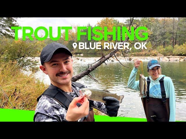 TROUT Fishing at the Blue River, OK