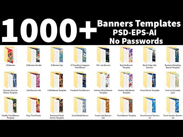 1000+ Multipurpose Banners Templates Download In PSD EPS AI Files |English| |Photoshop Tutorial|