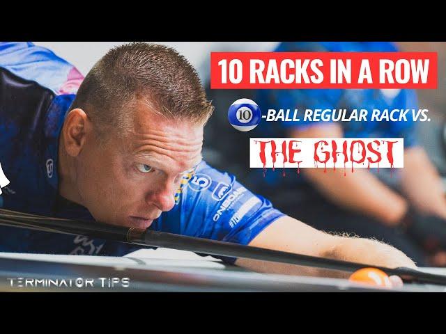 10 RACKS IN A ROW 10BALL VS THE GHOST REGULAR RACK! - PLAYER REVIEW