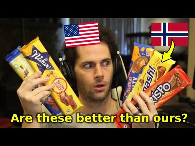 American Tries Norwegian Chocolate Bars For the First Time