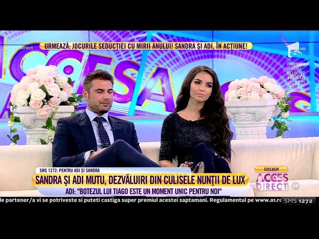 Sandra și Adi Mutu, nuntă și botez de lux: "Vom avea în jur de 300 de invitați"