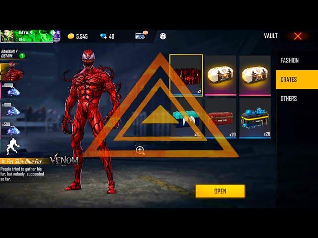 VENOM REWARDS  OPEN NEW BOXES  AMAZING SKINS ￼￼￼ FREE FIRE