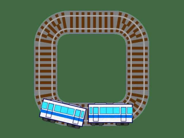 Train position based on center of each car.