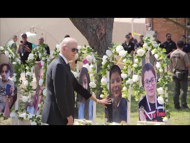 Uvalde school shooting: President Biden, First Lady visit scene of mass shooting