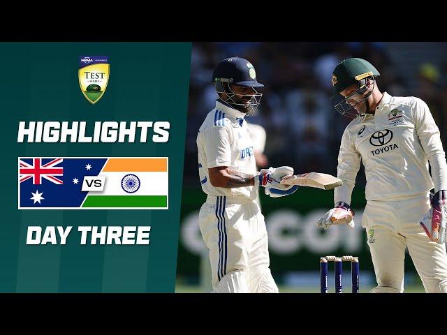 Australia v India 2024-25 | First Test | Day Three